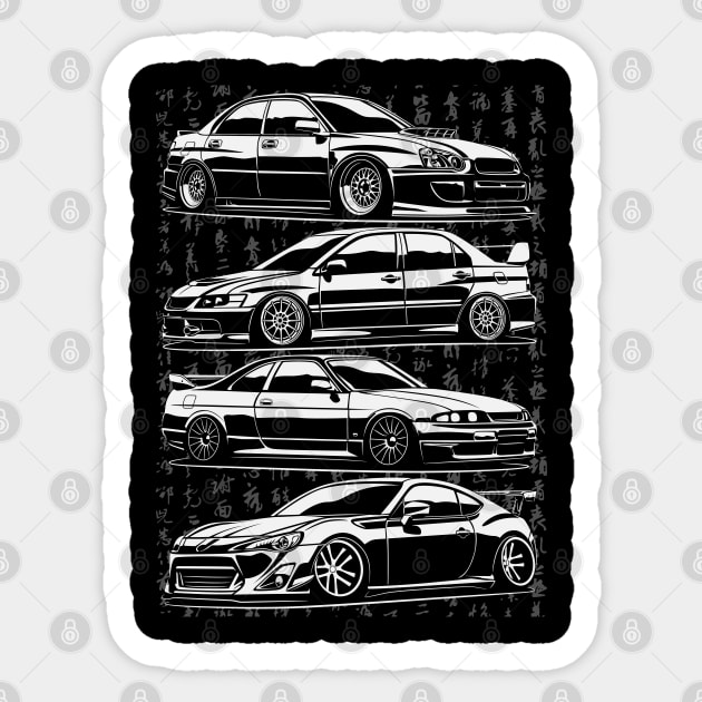 Jdm crew Sticker by Markaryan